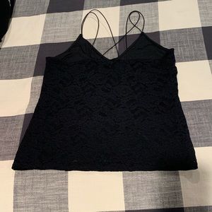 Black lace tank